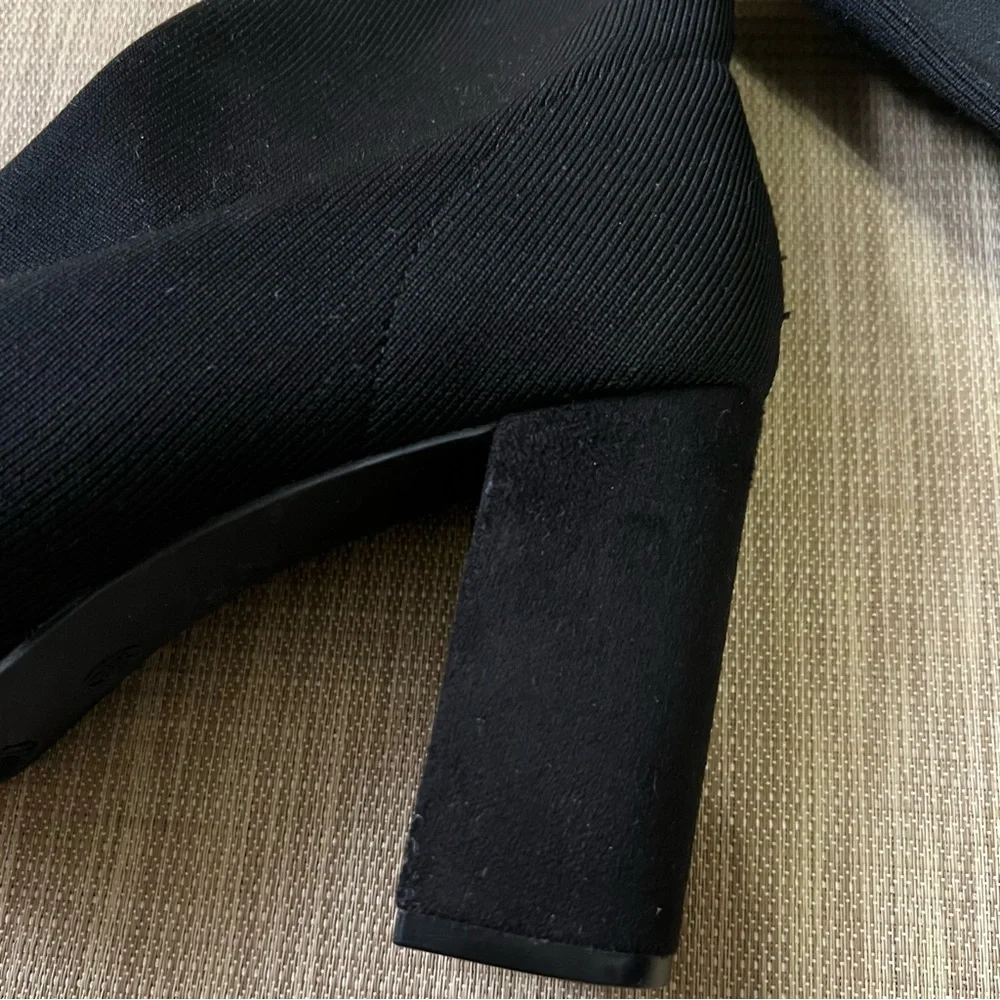 MIA Kaya Black Platform Sock Booties Women's Black Size 8.5 - Picture 9 of 13